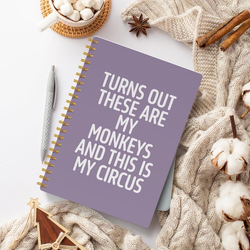 EKGJW Funny Notebooks for Work,Purple Aesthetic Journal, Funny Boss Day Gifts, Boss Gifts for Men Women, Funny Gifts for Boss, Boss Office Decor, Spiral Notebook 5.5x8.3 Inch - Image 3